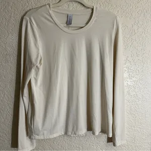 Varley Long Sleeve Tee Womens S Cream Crew‎ Neck Activewear Stretch thumbnail 2