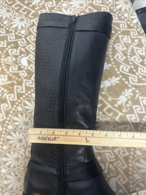 ANTONIO MELANI Black Leather Tall Riding Boots thumbnail 6
