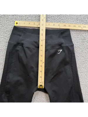 Gymshark Black Seamless High Waisted Sculpt Leggings Womens XS Athletic Workout thumbnail 2