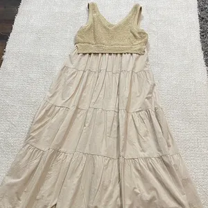 Versona Cream Tiered Midi Skirt Size S 100% Cottow thumbnail 14