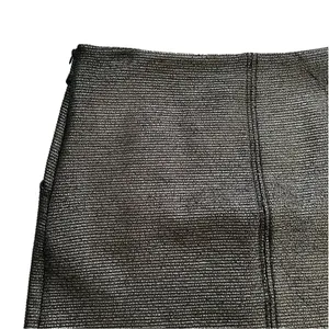 Diane Von Furstenberg Skirt Katinko Silver Metallic A-Line Skirt Size 10 thumbnail 7