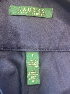 Ralph Lauren high waist Navy Sailor Pants Wide Leg Silk Cotton Blend Old Money 6 thumbnail 7