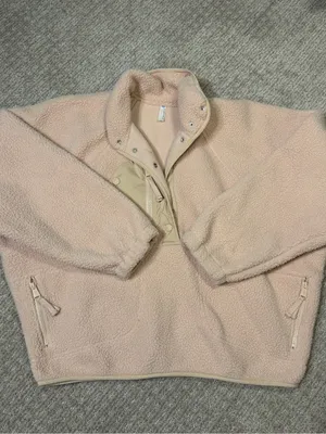 Free People Movement Hit The Slopes Fleece Jacket size small in light pink thumbnail 2
