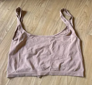 Tan Cropped Tank Top thumbnail 1