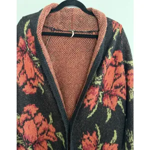 Free People Flower Power Boho Cardigan Sweater Women's Size Medium‎ thumbnail 3