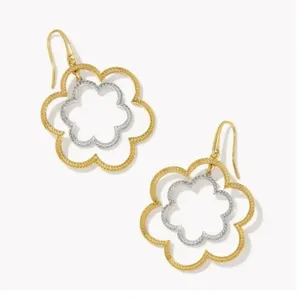 Kendra Scott Susie Open Frame Earrings In Mixed Metal thumbnail 2