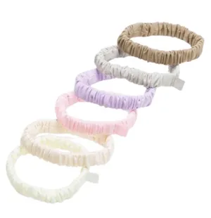 Lululemon Skinny Scrunchies 6 Pack Sheer Oak/Lt Ivory/Pink Org/Elix/Vapor/Lav Fr thumbnail 11