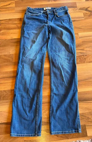 Carhartt Straight Leg Jeans Womens 4 Regular Blue Original Fit Denim Pants work thumbnail 1