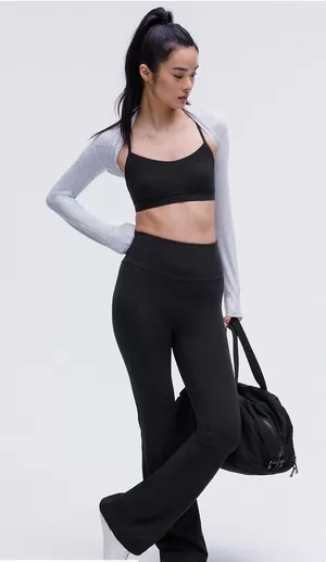 Lululemon Groove Nulu Super High Rise Flared Pants Black Sz 12 Athletic thumbnail 1