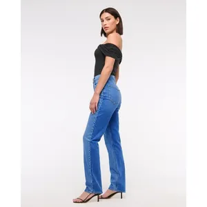 Abercrombie & Fitch Womens Jeans 26 2 Blue Denim 90s Straight Ultra High Rise thumbnail 4