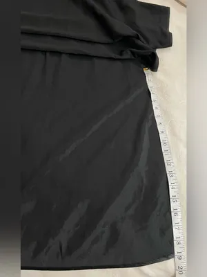 International Concepts Satin Like Lace-Trim Slip Long Nightgown Black Size M NWT thumbnail 9