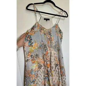 Sanctuary multicolored boho mini pleated sleeveless dress size M thumbnail 5