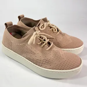 Born Sunburst Woven Platform Sneakers Blush Pink Knit Size‎ 8M Lace Up Comfort thumbnail 2