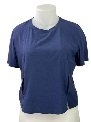 Lululemon Blue Short Sleeve Lightweight Stretch Running Tee T-Shirt Top Size 14 thumbnail 1