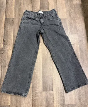 Hollister Women's Gray Wide-Leg Jeans thumbnail 1