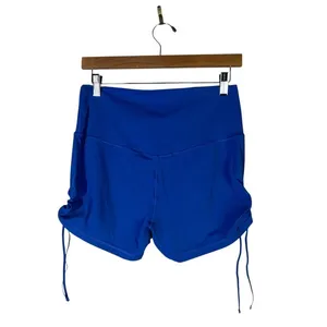 Aerie Offline Royal Blue‎ Ruched Drawstring Athletic Shorts Womens XL Athleisure thumbnail 2