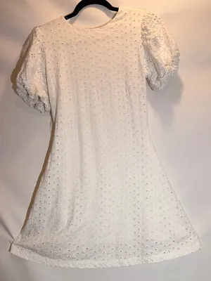 Free People Apricot Rose Sky Blue Puff Sleeve Ruffle Mini Dress Size XS thumbnail 11
