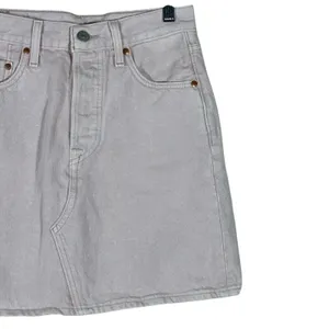 Levis Premium Deconstructed Denim Mini Skirt Pale Pink High Rise Size 26 thumbnail 3