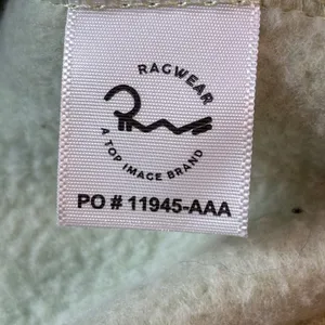 Ragwear Great Wolf Lodge Sage Green‎ Chenille Graphic Hoodie Womens Medium M thumbnail 8