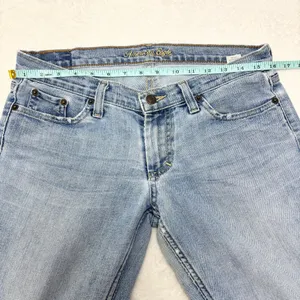 American Eagle Outfitters Y2K Stretch‎ Skinny Flare Light Blue Jeans Size 4 thumbnail 4
