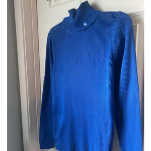 Lauren Ralph Lauren Blue Turtleneck Sweater - Large thumbnail 4
