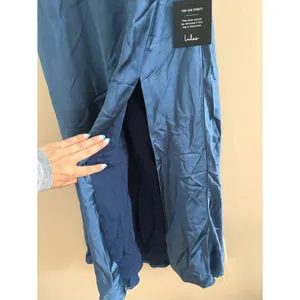 Lulus Exceptional Status Blue Halter Backless Slip Midi Dress Size Medium Gala thumbnail 11