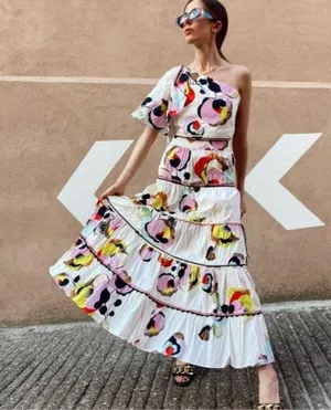 Zara Multicolored Maxi Floral Skirt thumbnail 3