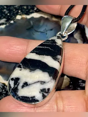 White Buffalo Turquoise Crystal Pendant 2 1/2” thumbnail 3