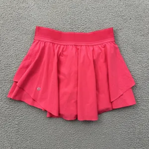Lululemon Court Rival Skirt Skort High Rise Lip Gloss Pink Athletic Tennis 6 thumbnail 2