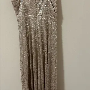 Lulu's Sequin Maxi Dress in Champagne Beige Evening Formal Party Wedding Dress thumbnail 9