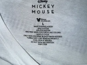 Disney White womens Tee with Mickey Mood Faces thumbnail 3