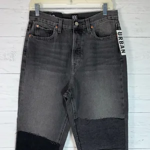 BDG Patch Slim Straight Denim Jeans Womens 30 Black thumbnail 2