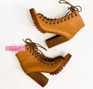 Free People Palermo Heels Ankle Boots Leather Lace-Up Corset Cutouts Booties 7 thumbnail 9