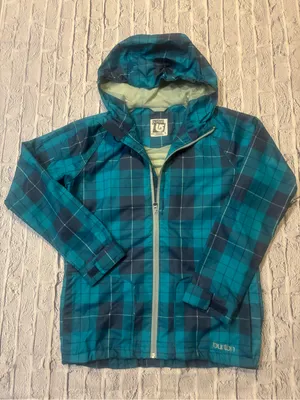 Burton Teal and Navy Plaid Shell‎ Jacket thumbnail 1