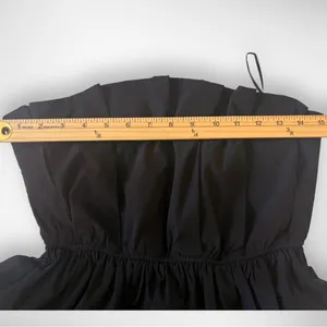 TCEC Black Strapless Pleated Mini‎ Dress Small | EUC thumbnail 7