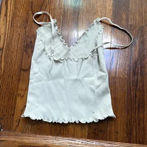 Intimately free people m/l White Asymmetrical Ruffled Camisole thumbnail 2
