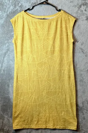 PrAna Women's Sanna t-shirt Dress Stretchy Boat Neck Size‎ Small Yellow thumbnail 1