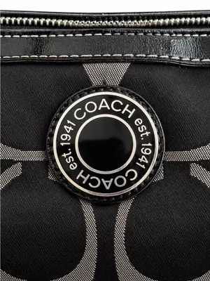 Coach Signature Black & Silver Jacquard Tote Bag – Style F20429 thumbnail 5