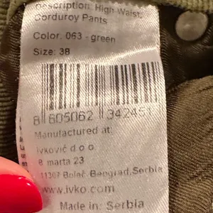 IVKO Womens Olive Green High‎ Waist Corduroy Pants EU 38 Capsule Cotton Europe thumbnail 6