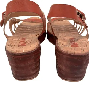 KORKS‎ Marley Faux Leather Sandal Women's 11 Orange Upper Cushioned Cork NWOT thumbnail 9