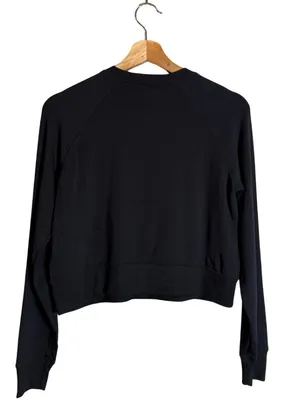 Splits59 Brooks Fleece Long Sleeve Sweatshirt Women's XS Black Active Lounge NWT thumbnail 6