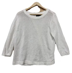 (RFB3) Banana Republic Womens XL Cream Open Back Sweater Crossover Knit Pullover thumbnail 1