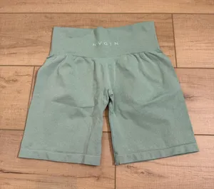 NVGTN Seamless Biker Shorts Sage Green Medium High Rise Workout Gym M thumbnail 1