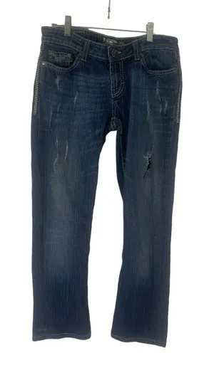 BKE Women's Size 28 Sabrina Western Medium‎ Wash Capri Jeans thumbnail 1