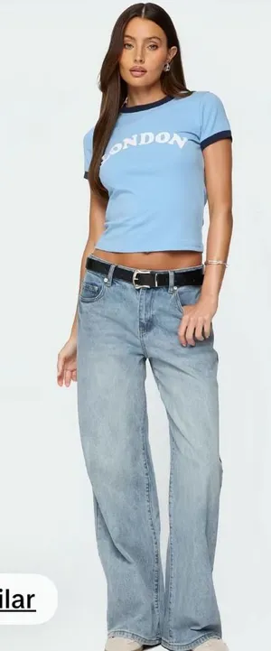 Edikted Mid Rise Baggy Jeans thumbnail 1