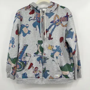Disney Toy Story Hoodie Sweatshirt Full Zip Women M Giddy Up Woody Buzz Pattern thumbnail 2