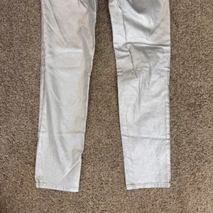 We The Free Oracle Metallic Low-Rise Slim Straight Jeans Women 27 Silver thumbnail 9