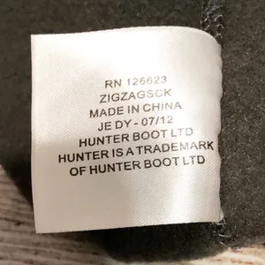Hunter Boots Tall Socks in Blue, Green, Gray/Grey Chevron Stripes Size M thumbnail 5