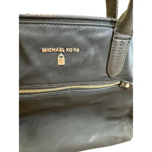 Michael Kors womens black canvas handbag tote SKU 7990 thumbnail 2