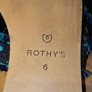 Rothy's Womens Blue Fringe Triple Fabric Strap Slide On Flat Sandals‎ 6 thumbnail 7
